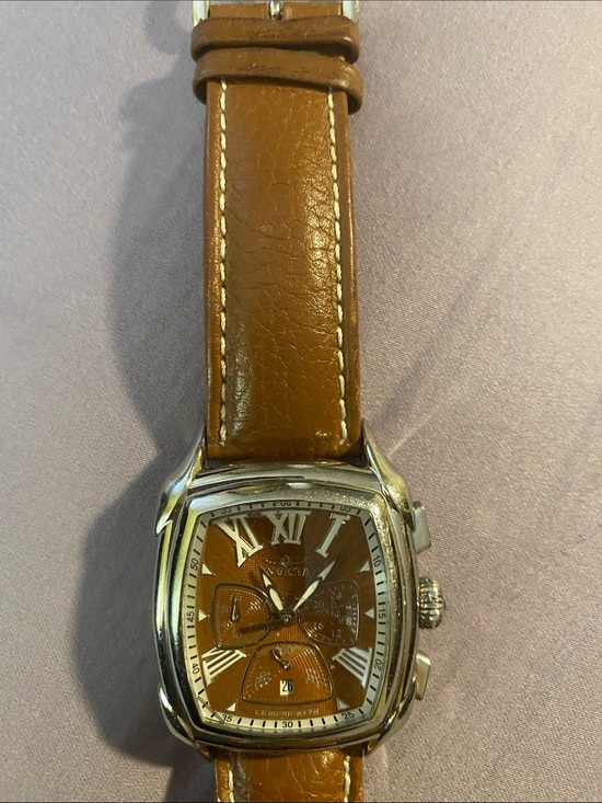Invicta Other - Invicta Brown Leather Strap Men's Chronograph Watch
